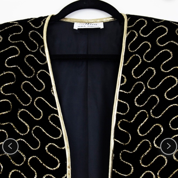 Vintage Black Abstract Blazer/Jacket - Picture 6 of 7